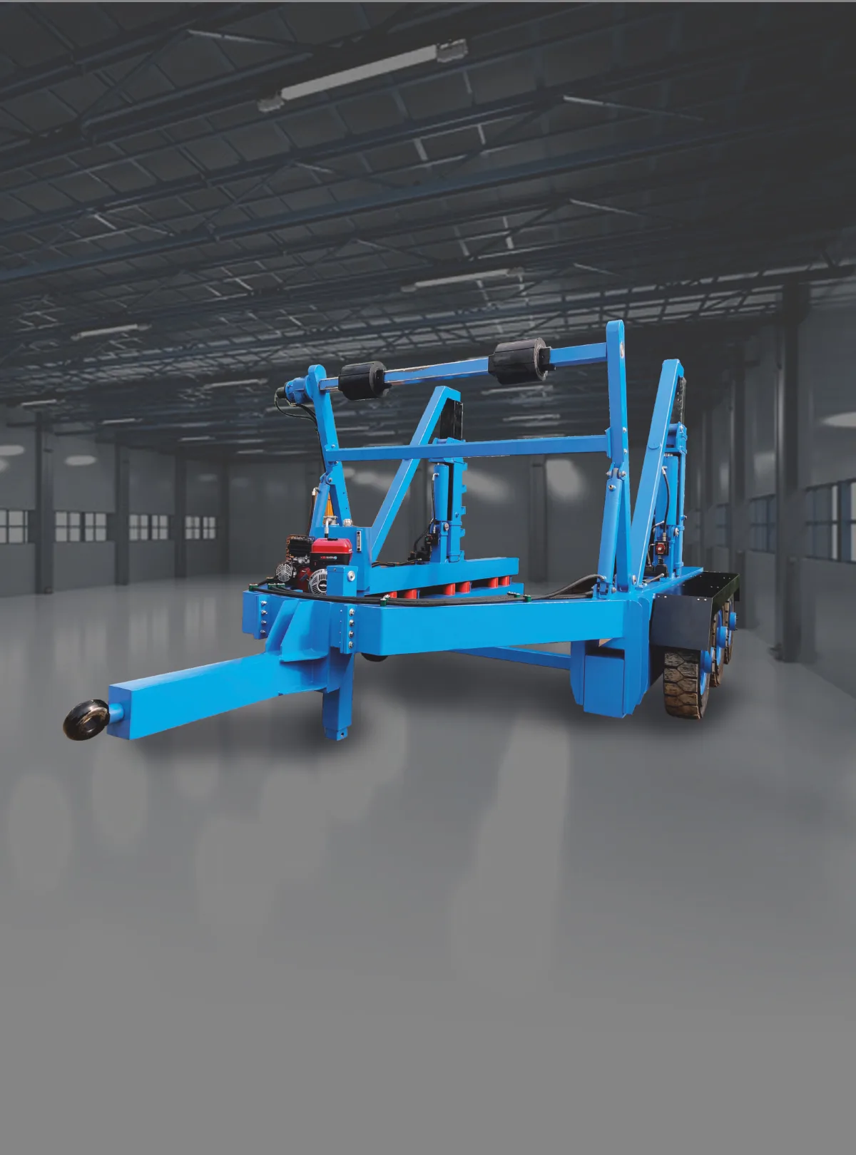 industrial winch machine in operation